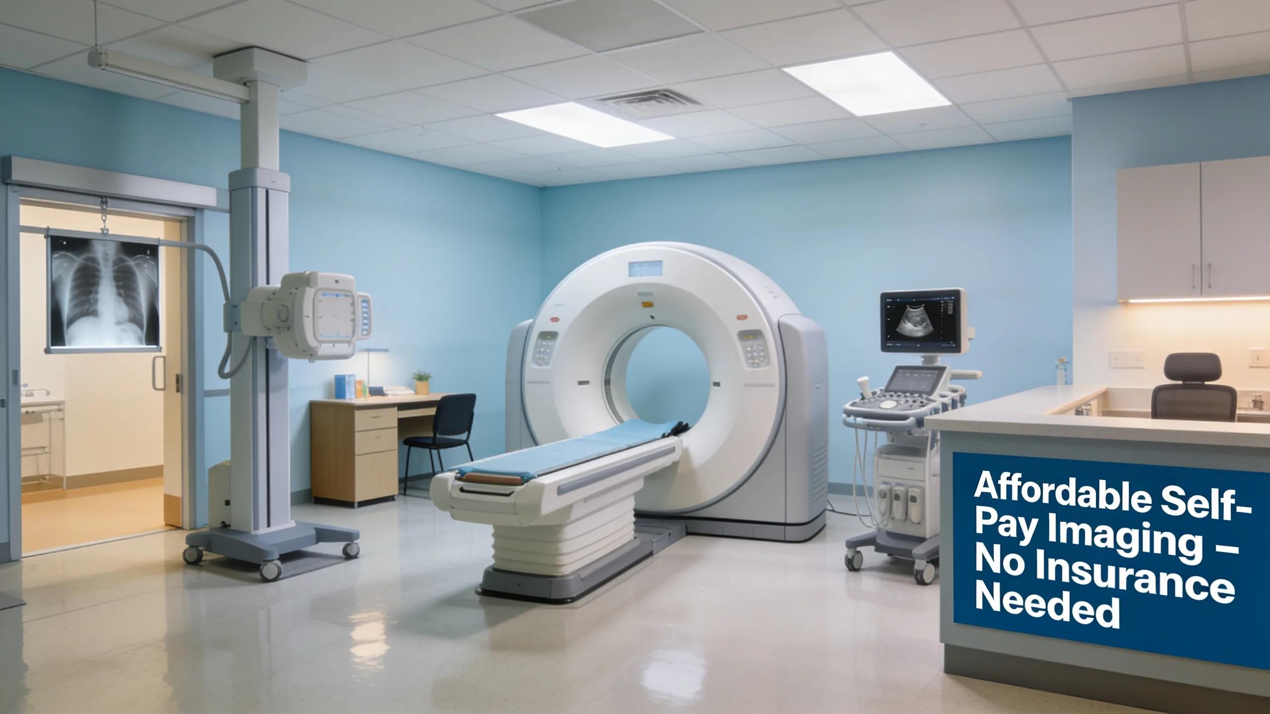 Affordable medical imaging machines in a clean facility emphasizing self-pay options